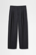 画像をギャラリービューアに読み込む, 5 Tuck Trouser in Wool Pinstripe
