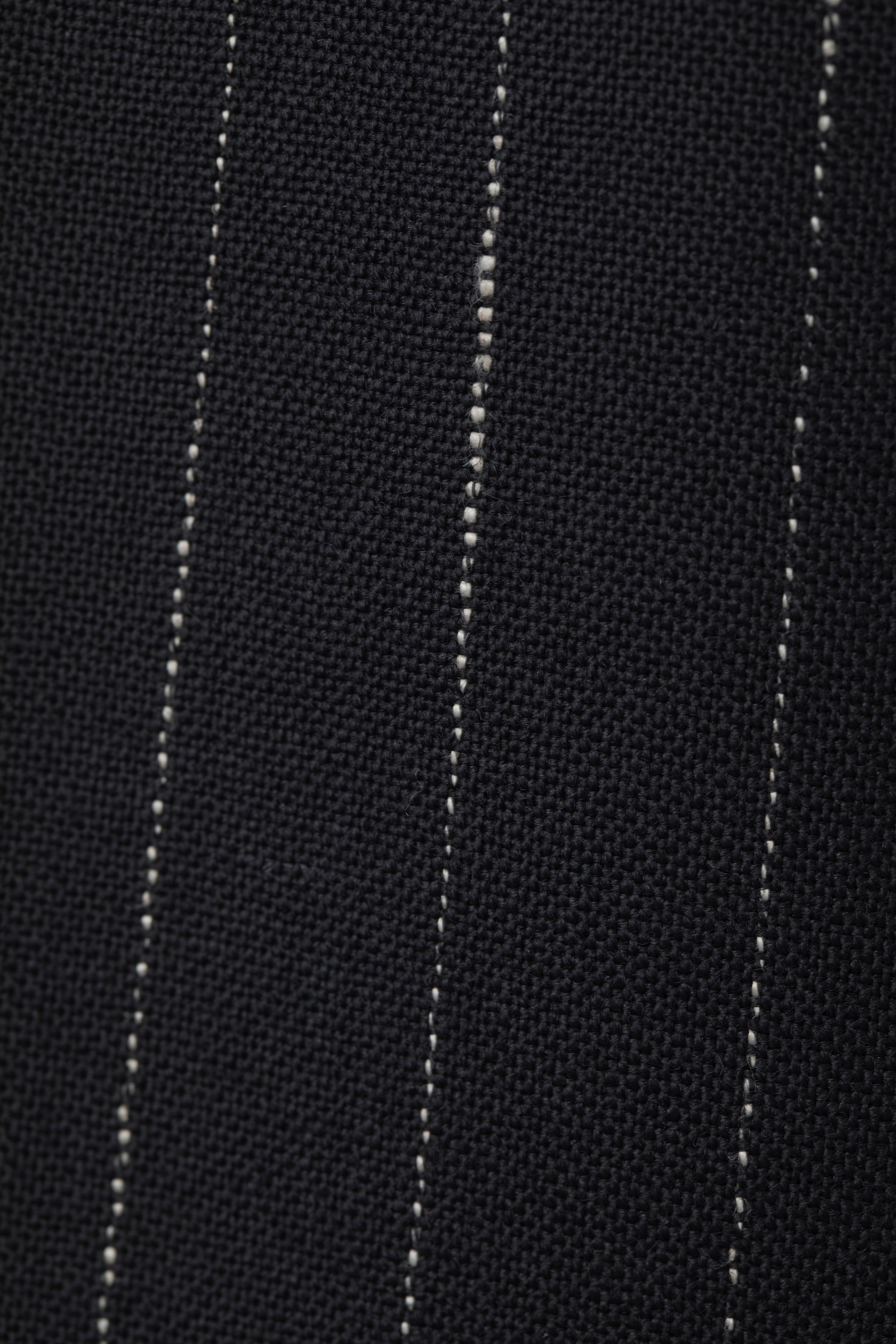 5 Tuck Trouser in Wool Pinstripe