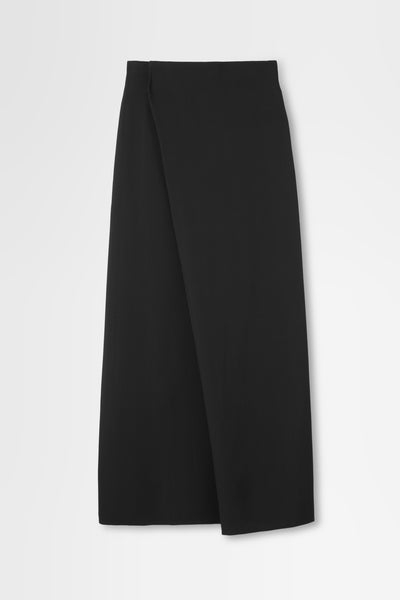 Front Wrap Skirt in Rayon Tricotine