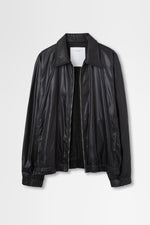 画像をギャラリービューアに読み込む, Blouson with Shirt Collar in Nylon
