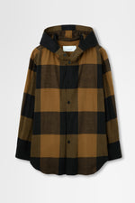 画像をギャラリービューアに読み込む, Flannel Hoodie Shirt in Cotton Flannel
