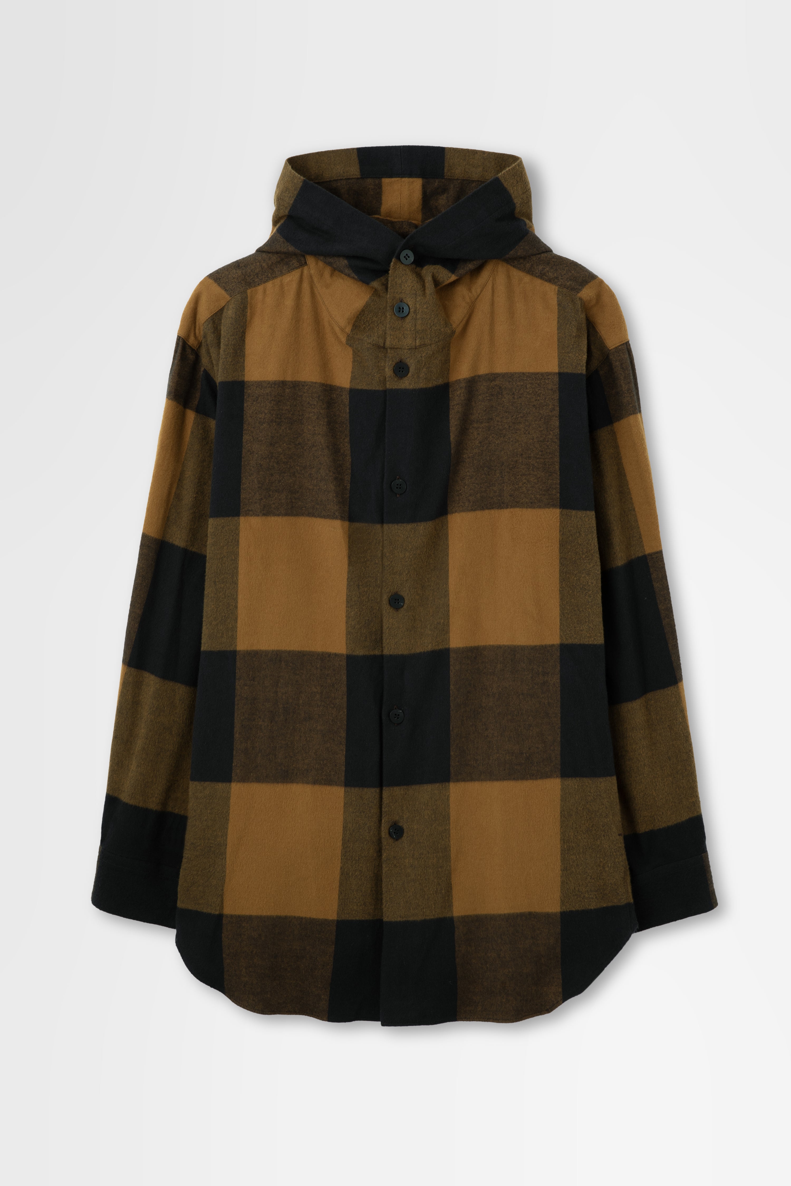 Flannel Hoodie Shirt in Cotton Flannel