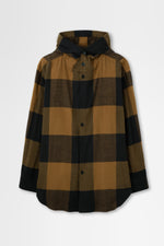 画像をギャラリービューアに読み込む, Flannel Hoodie Shirt in Cotton Flannel
