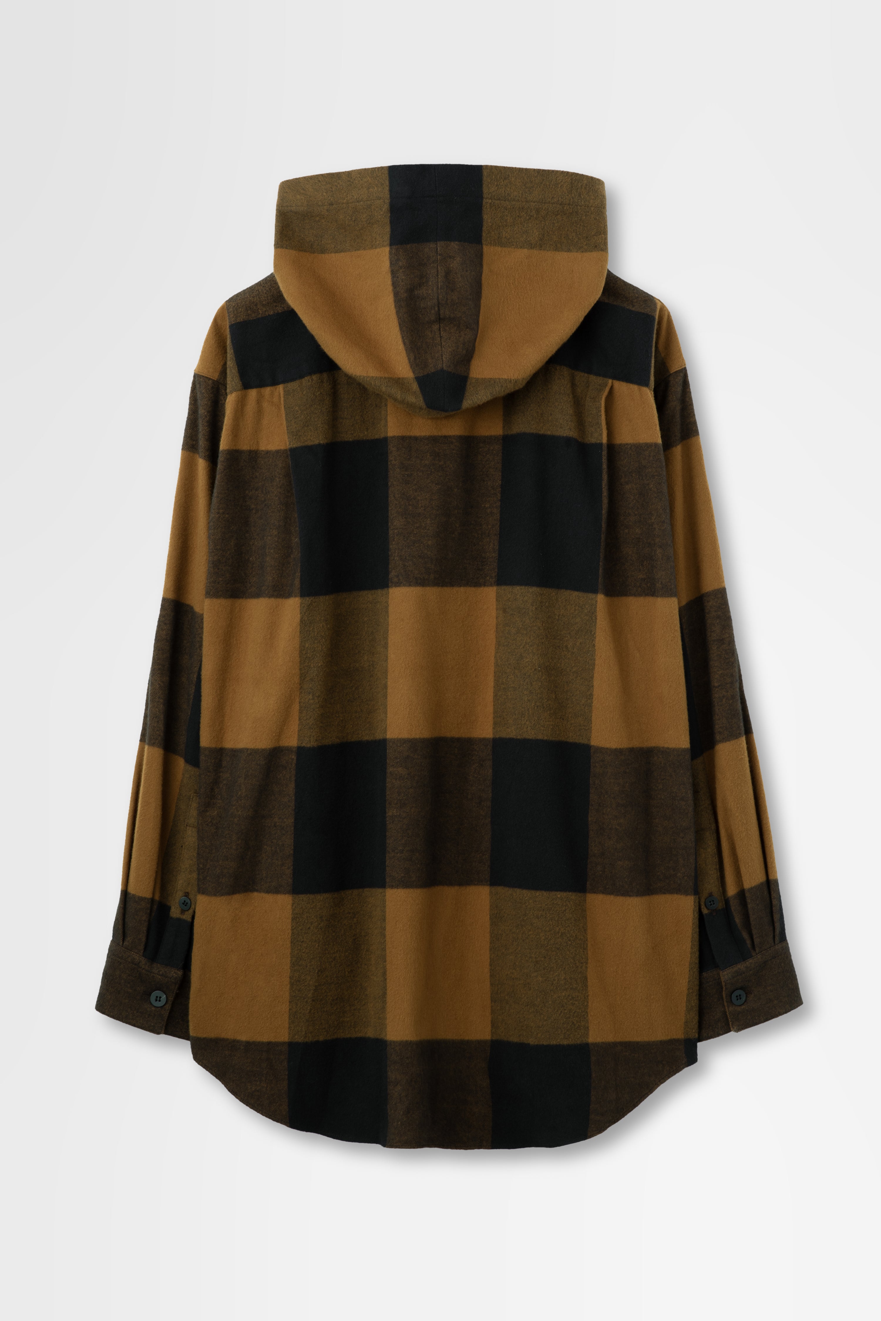 Flannel Hoodie Shirt in Cotton Flannel