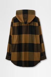 Flannel Hoodie Shirt in Cotton Flannel