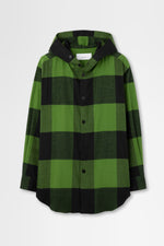 画像をギャラリービューアに読み込む, Flannel Hoodie Shirt in Cotton Flannel
