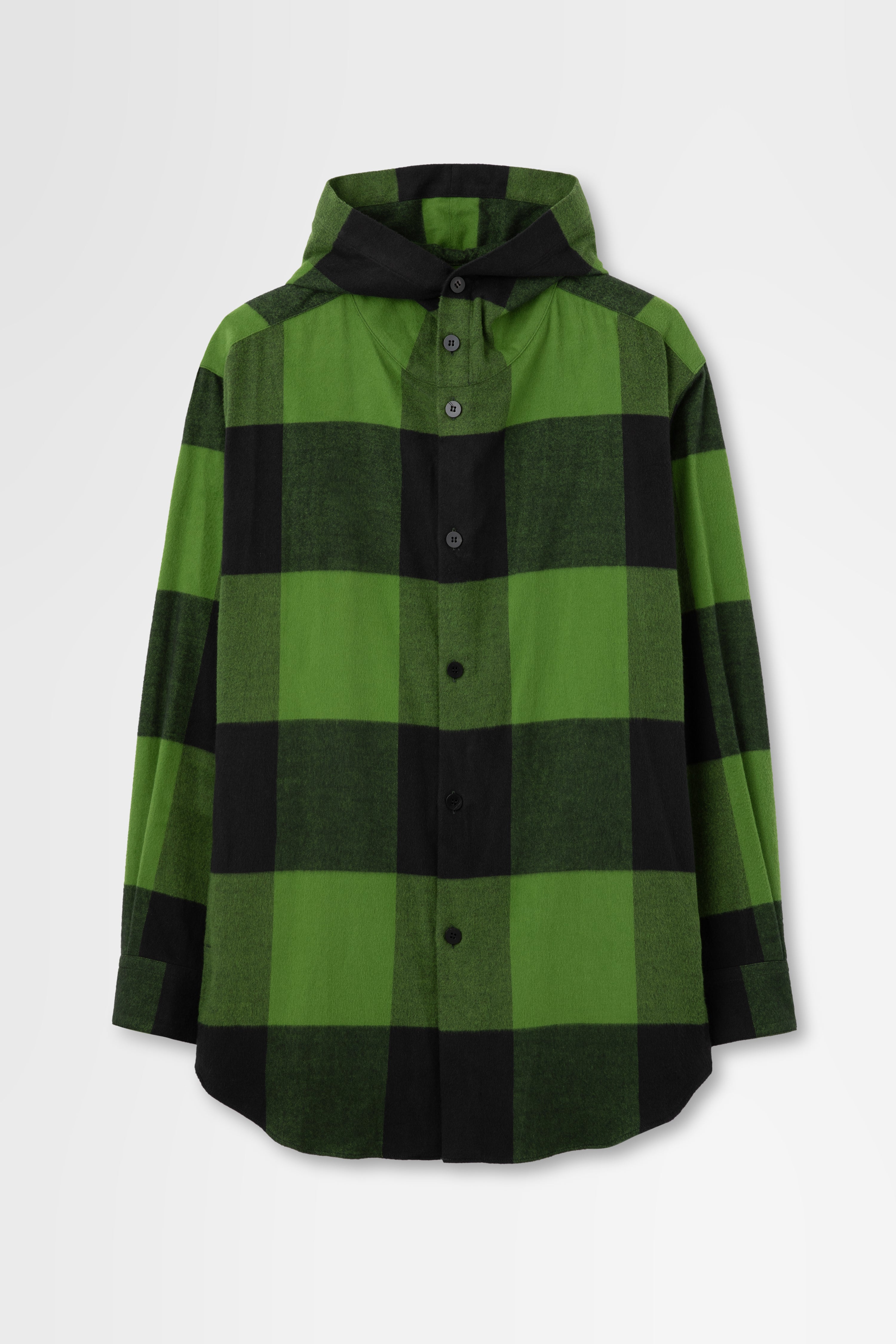 Flannel Hoodie Shirt in Cotton Flannel