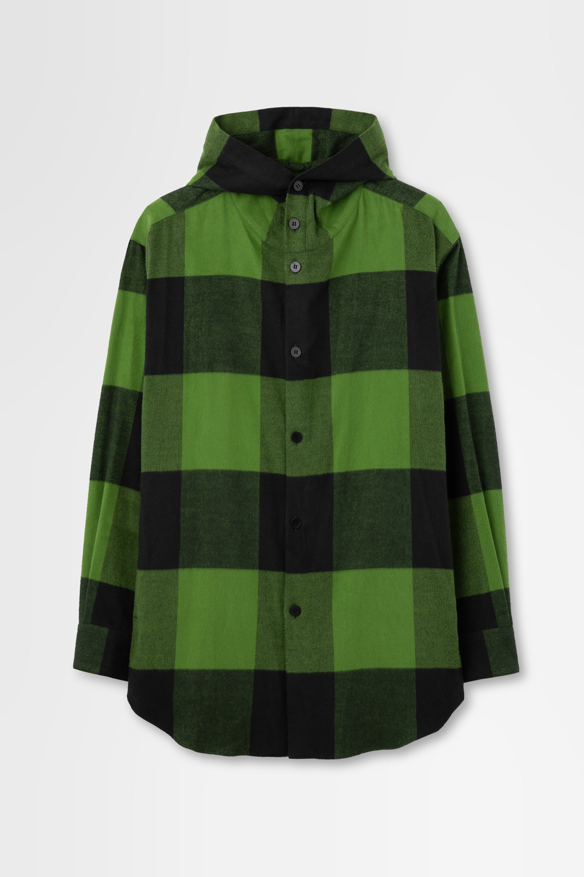 Flannel Hoodie Shirt in Cotton Flannel
