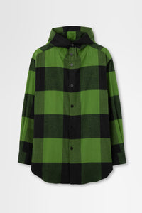 Flannel Hoodie Shirt in Cotton Flannel