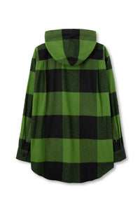Flannel Hoodie Shirt in Cotton Flannel