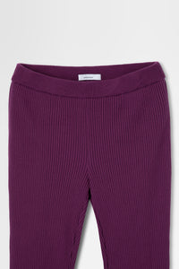 Ribbed Leggings in Wool Rib