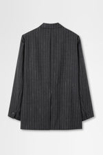 画像をギャラリービューアに読み込む, Double-breasted Jacket in Wool Pinstripe
