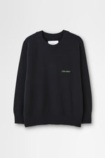 画像をギャラリービューアに読み込む, Wool Smooth Vneck Crewneck Pullover in Black
