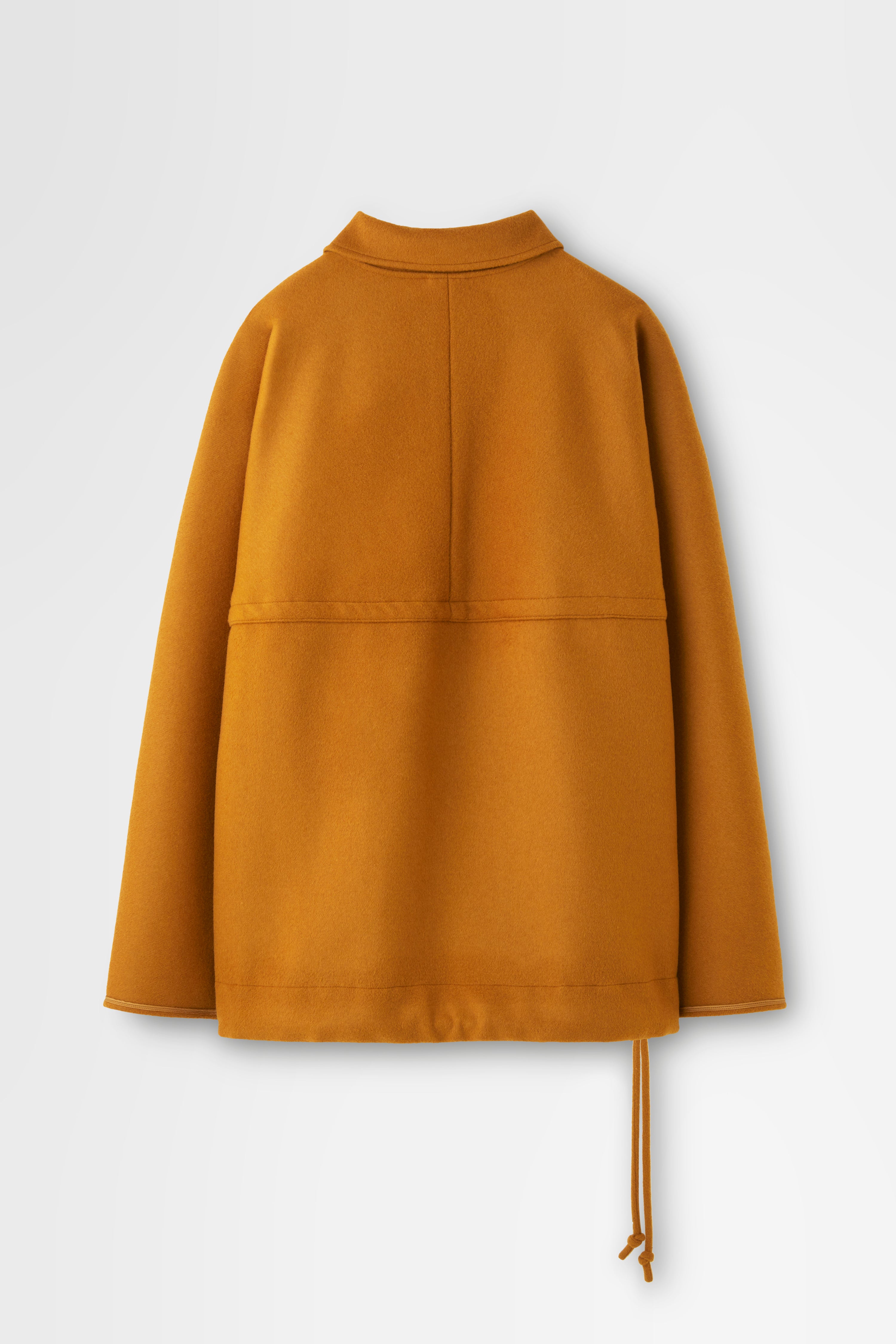 Double-face Beaver Wool Pullover in Camel