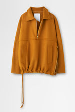 Load image into Gallery viewer, Double-face Beaver Wool Pullover in Camel
