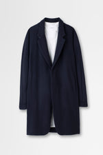 画像をギャラリービューアに読み込む, Wool Melton Overcoat in Navy
