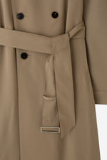 画像をギャラリービューアに読み込む, Wool Gabardine Trench Coat in Beige
