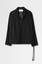 画像をギャラリービューアに読み込む, Zip-up Blouson with Notched Lapel
