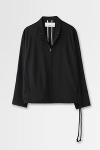 Zip-up Blouson with Notched Lapel