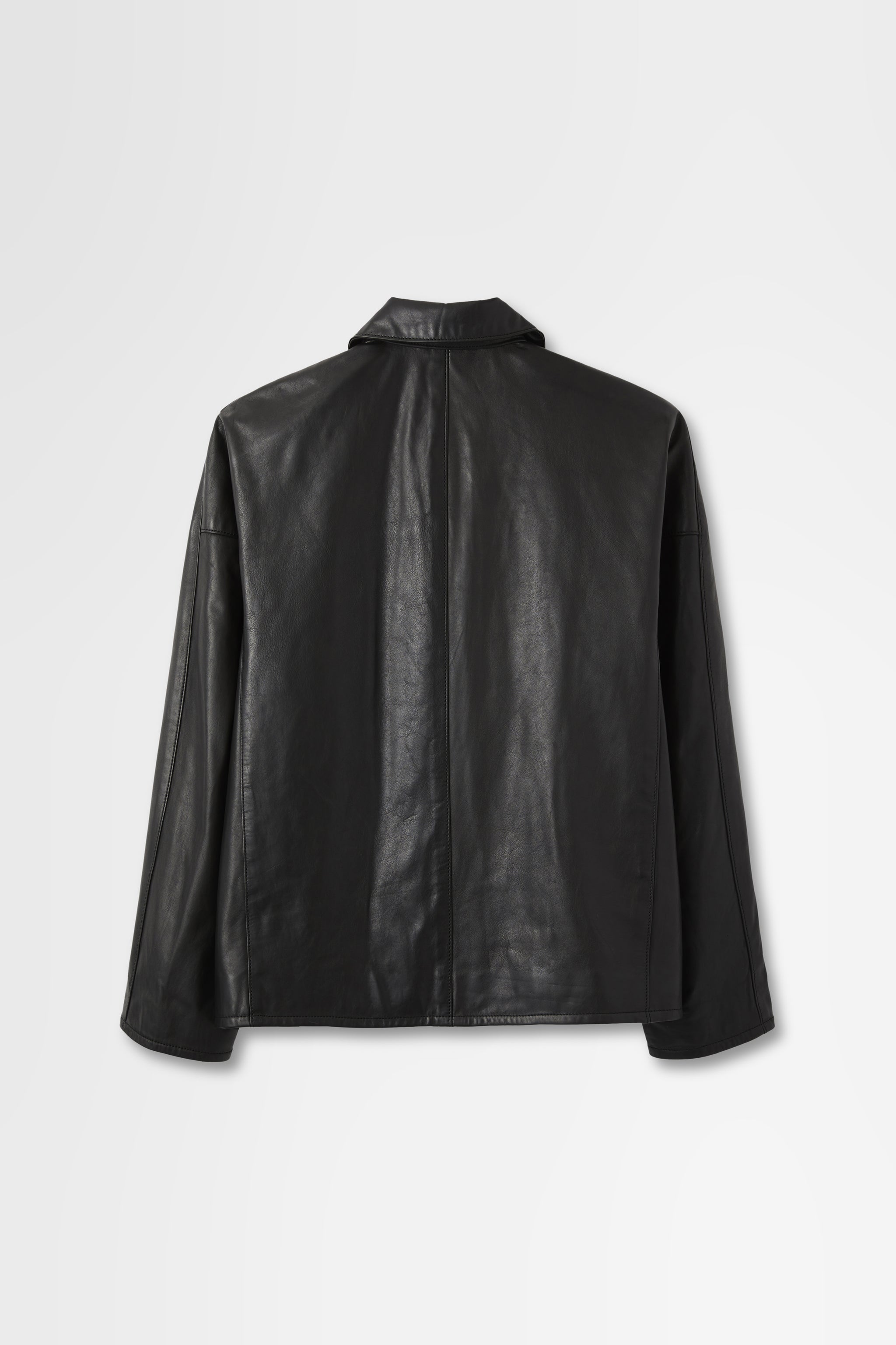 Leather Zip-Up Blouson