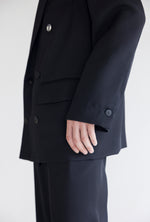 画像をギャラリービューアに読み込む, Rayon Tricotine Double Breasted Jacket

