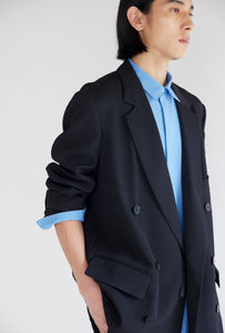 Rayon Tricotine Double Breasted Jacket