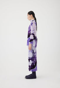 Printed Velvet Turtle Neck