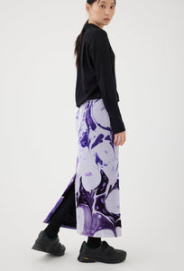 Printed Velvet Pencil Skirt