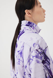 Printed Velvet Padded Overshirt