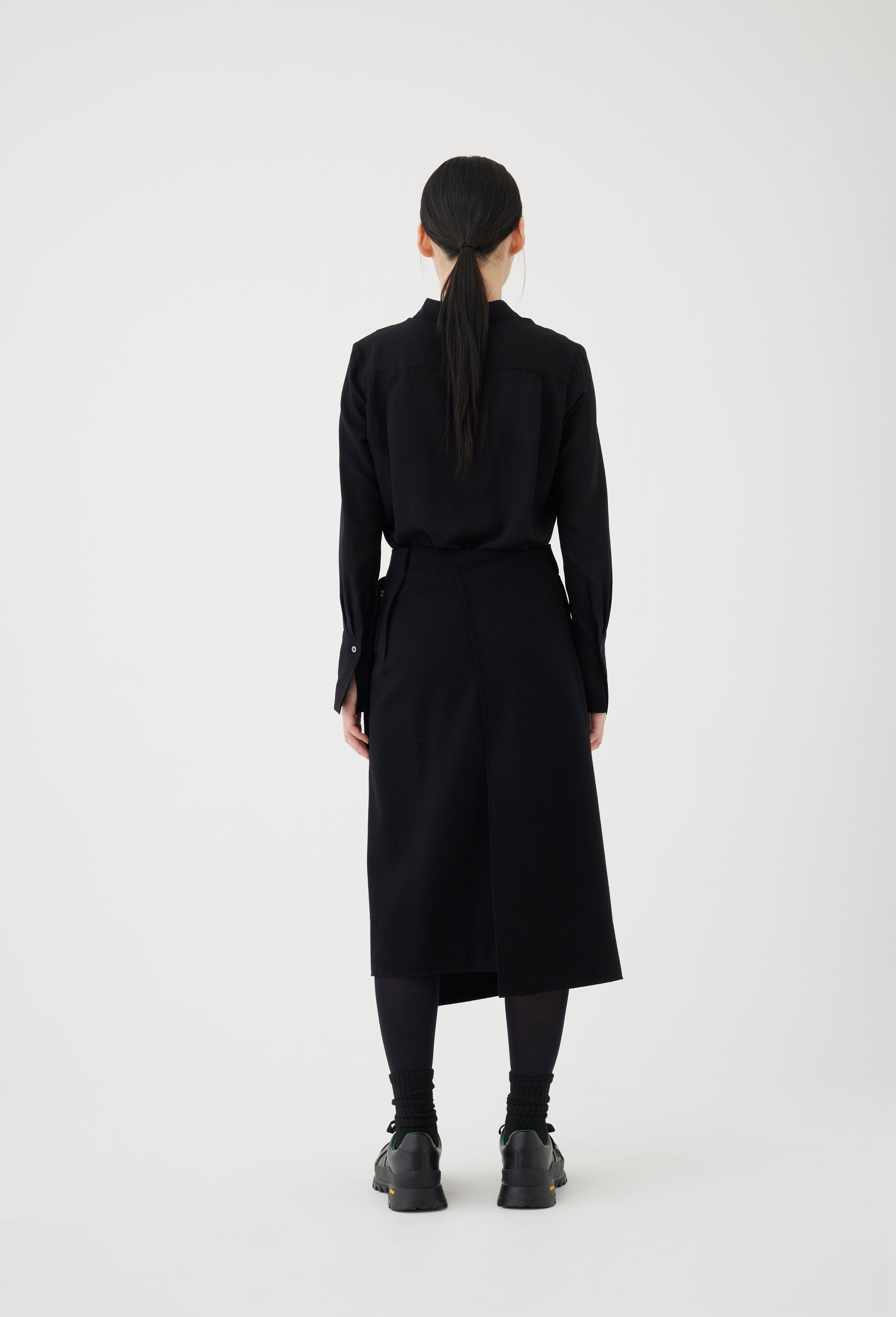 Wool Melton Wrap Skirt