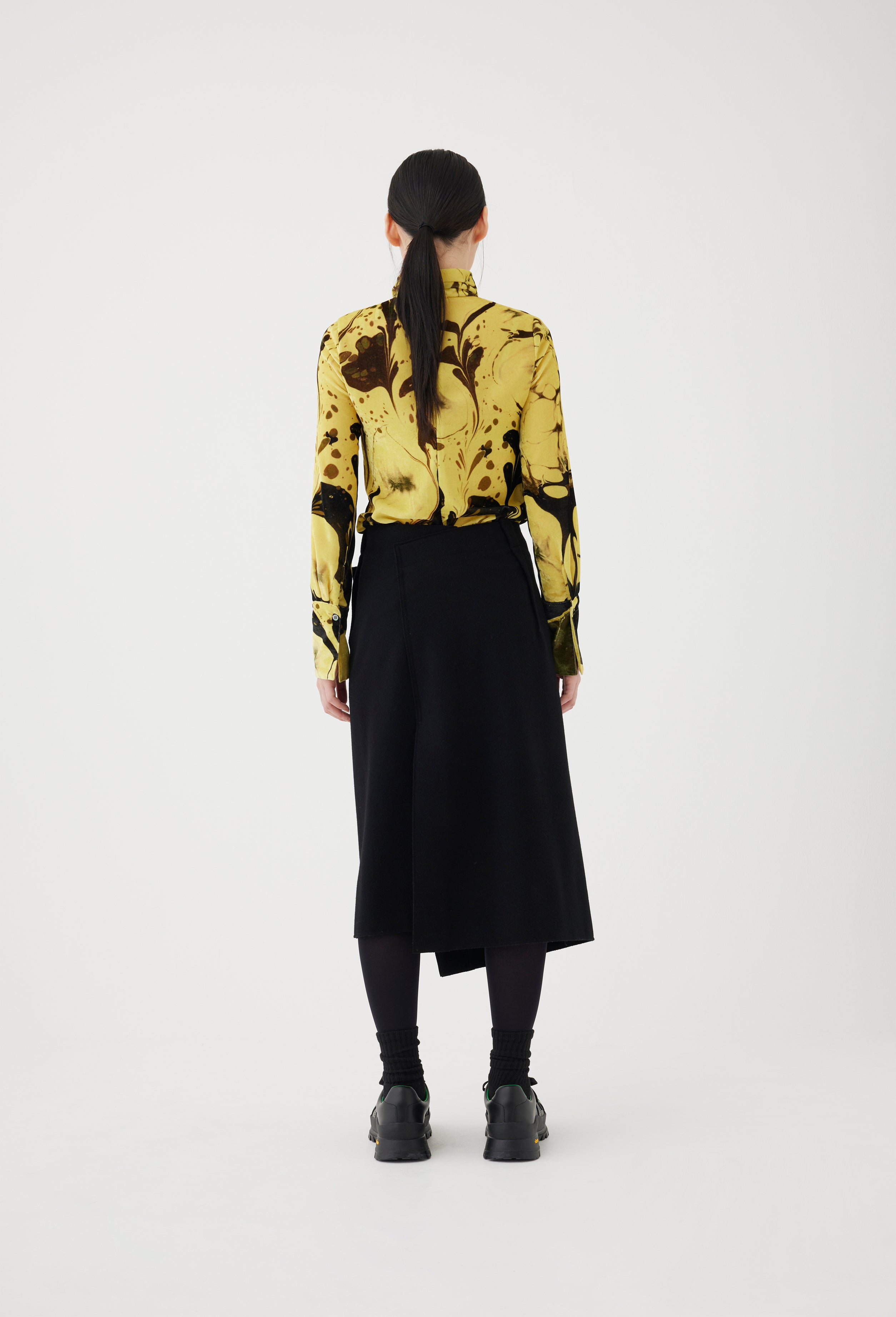 Printed Velvet Turtle Neck