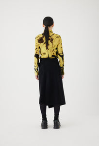 Printed Velvet Turtle Neck