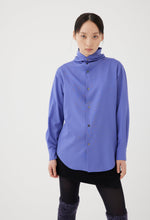 Load image into Gallery viewer, Hooded Wool Shirt in Periwinkle

