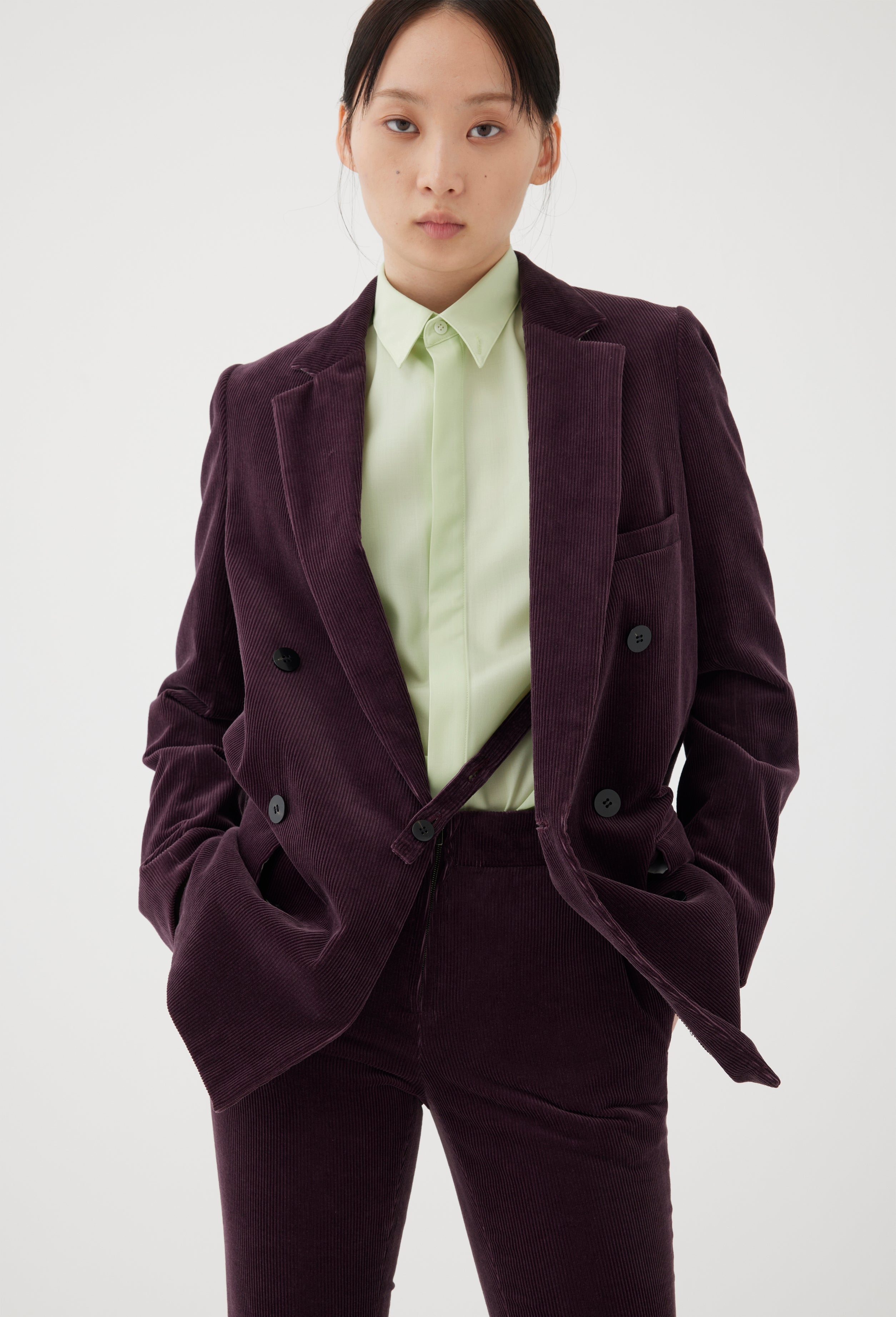 Corduroy Double Breasted Jacket