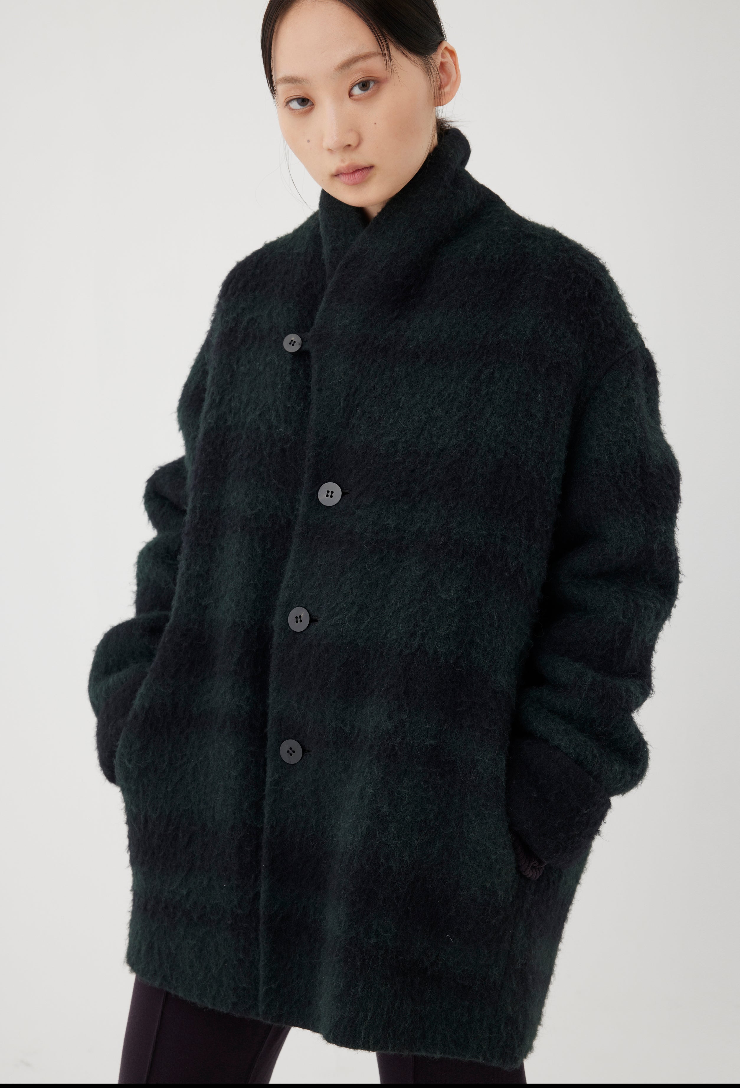 Alpaca Shawl Collar Cardigan Coat