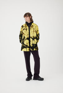 Printed Velvet Padded Overshirt