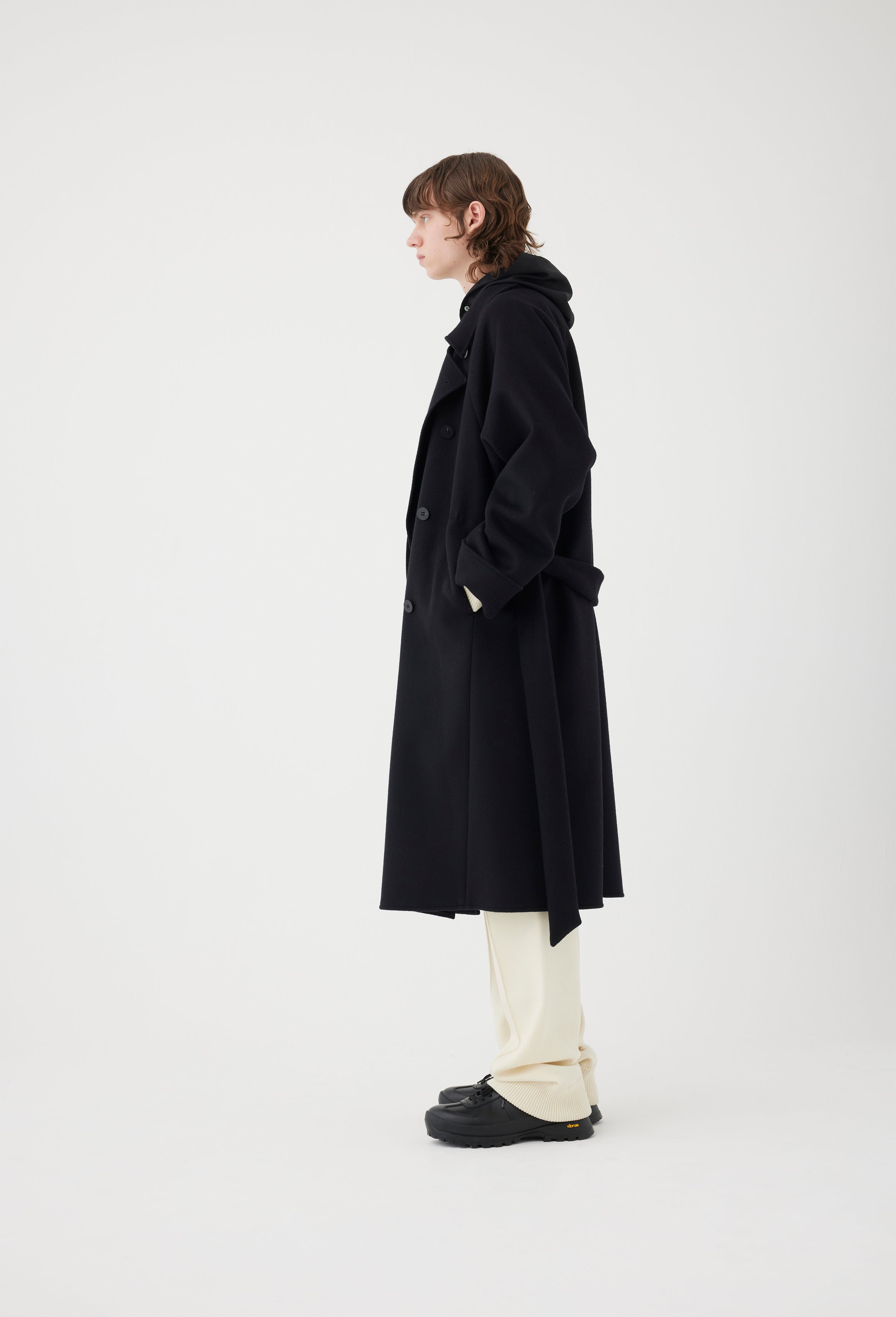 Beaver Wool Double Breasted Overcoat