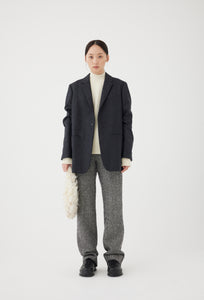 Wool Flannel Single Breasted Jacket