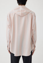 Load image into Gallery viewer, Hooded Wool Shirt in Pink Stripe
