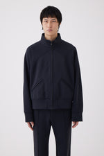 Load image into Gallery viewer, Jersey Zip-up Blouson in Black

