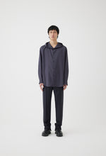Load image into Gallery viewer, Hooded Wool Shirt in Charcoal
