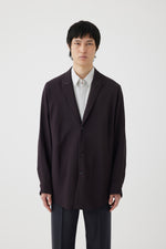 Load image into Gallery viewer, Rayon Tricotine Shirt Jacket in Coffee Brown レーヨン トリコチン シャツジャケット コーヒーブラウン
