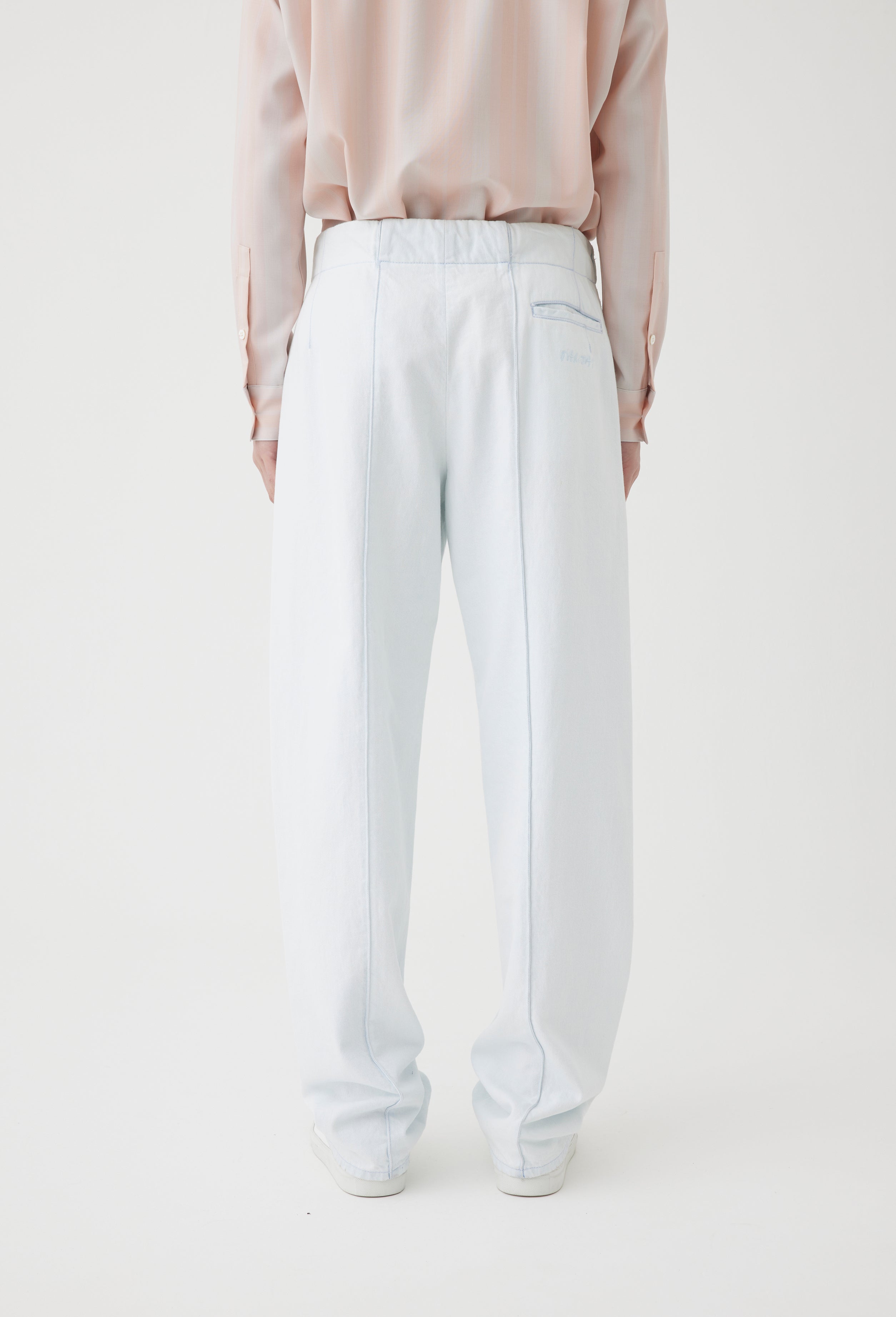 Bleached Denim Tailored Trouser in Bleached Blue