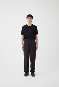 Rayon Tricotine Drawstring Trouser in Coffee Brown
