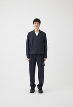 Load image into Gallery viewer, Tropical Wool Zip-up Blouson in Charcoal
