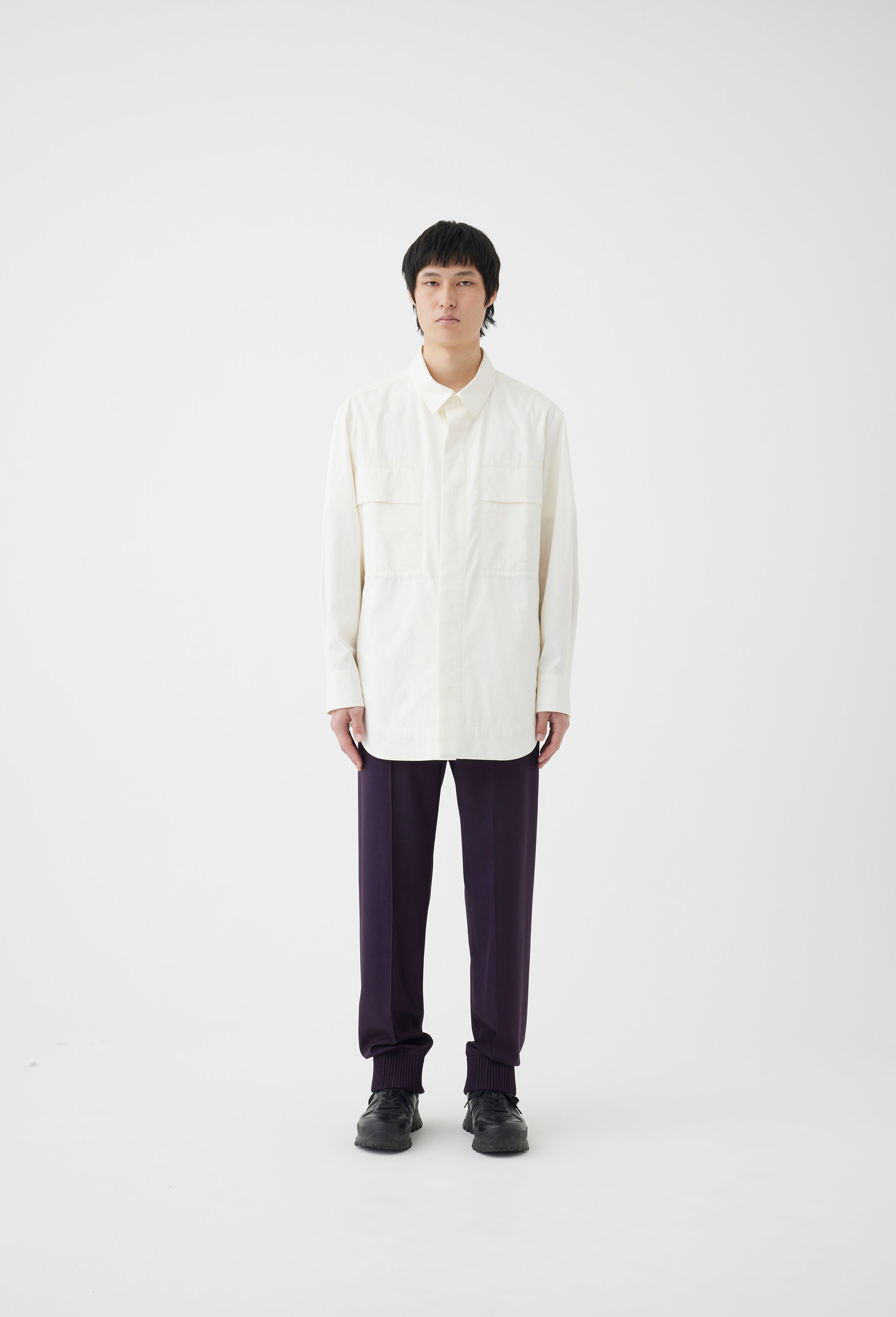 Cotton Overshirt in Ivory