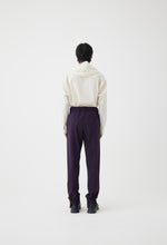 Load image into Gallery viewer, Tropical Wool Track Pant in Dark Purple
