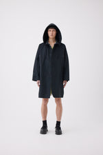 Load image into Gallery viewer, Nylon Raincoat with Removable Hood in Forest Green
