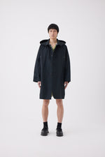 Load image into Gallery viewer, Nylon Raincoat with Removable Hood in Forest Green

