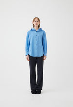 Load image into Gallery viewer, Hooded Wool Shirt in Sky Blue
